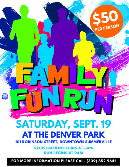 Family Fun Run Flyer Template Postermywall
