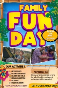 Family Funday Poster template