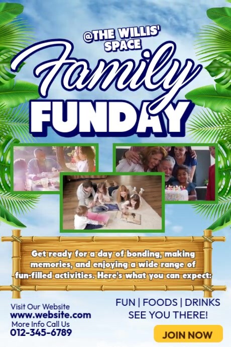 Family Funday Poster Cartaz template
