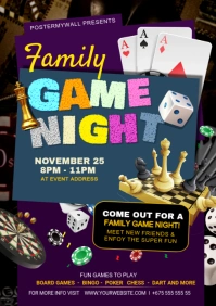 family game night A4 template