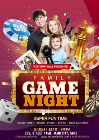 family game night A4 template