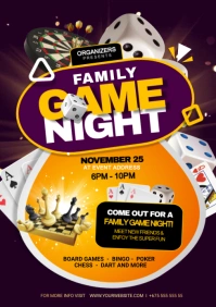 family game night A4 template