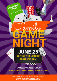 family game night A5 template