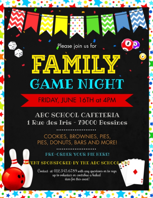 Game Night Flyer Background