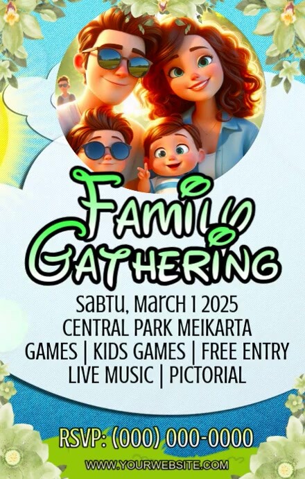 family gathering 2025 flyer Wattpad Cover template
