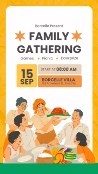 family gathering template Instagram Story