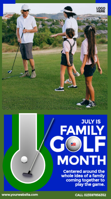 Family Golf Month História do Instagram template