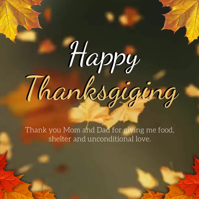Happy Thanksgiving Wishes For Family Modèle Affiches Sur Les Médias Sociaux Joyeux Thanksgiving | Postermywall