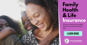 Family Health and Life Insurance facebook ad Facebook-annonce template