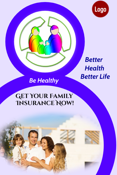 Family Health Insurance 海报 template