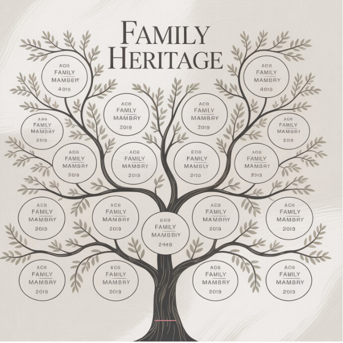 FAMILY HERITAGE TREE Template | PosterMyWall