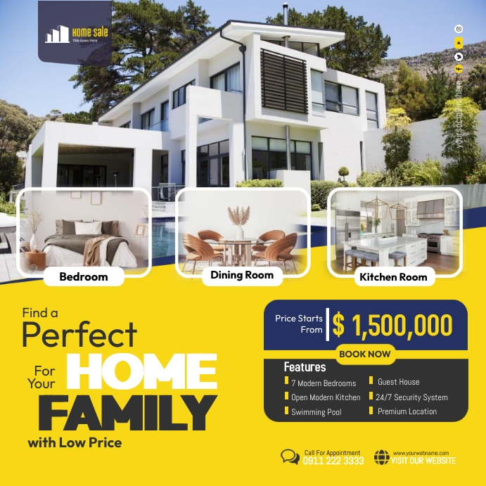 Family Home Real Estate Instagram Post template