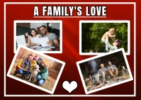 Family love Collage Postcard template