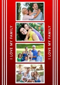 Family Love Photo Collage A5 template