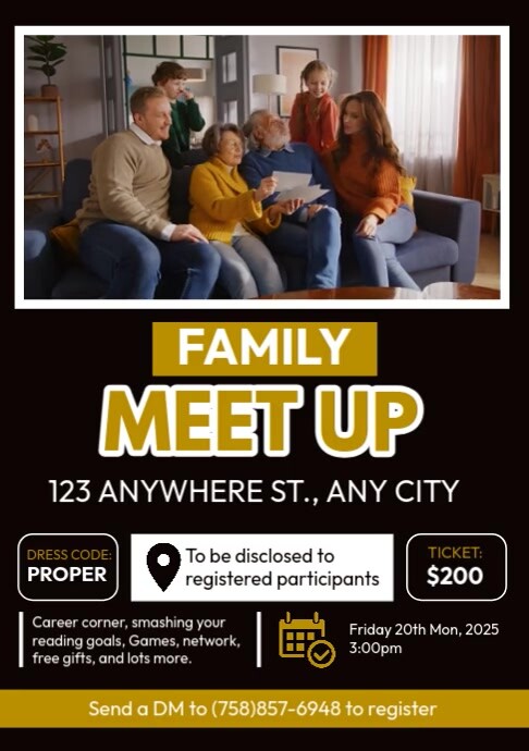 Family Meet Up A4 template