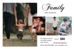 Family Mini Session Template Label