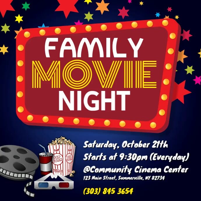 Family Movie Night 343 family movie night video design template adc719ad61a53aacbc3fe1e23da1d2af screen