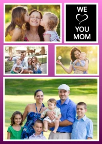 Family Photo Collage A3 template
