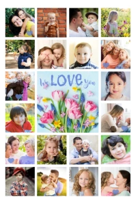 Family Photo Collage Poster Плакат template