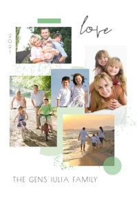 family photo collage poster template design