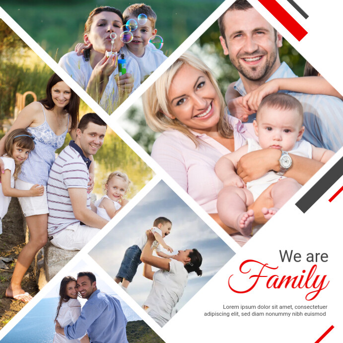 Modelo De Colagem De Fotos De Família PosterMyWall