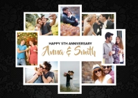 Family Photo Collage Template Postcard