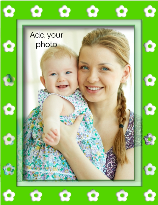 Family photo frame online customize and print Flyer (US Letter) template