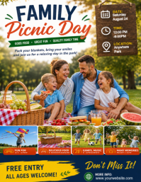 Family Picnic Day Flyer template