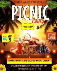 picnic beach flyer  social media Instagram Portrait template