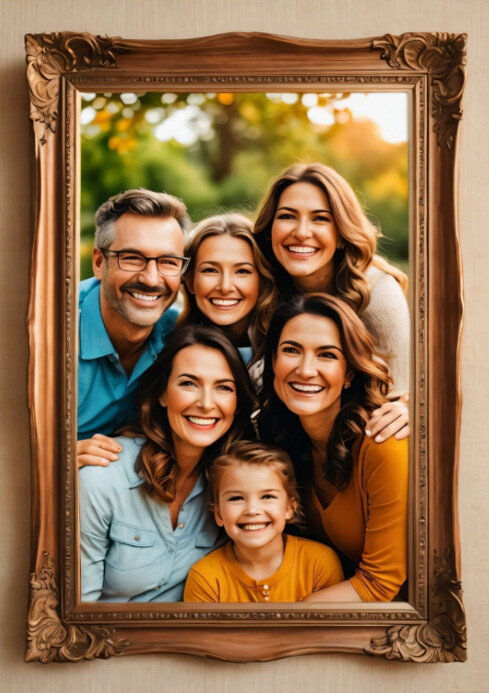 Family picture frame template | PosterMyWall