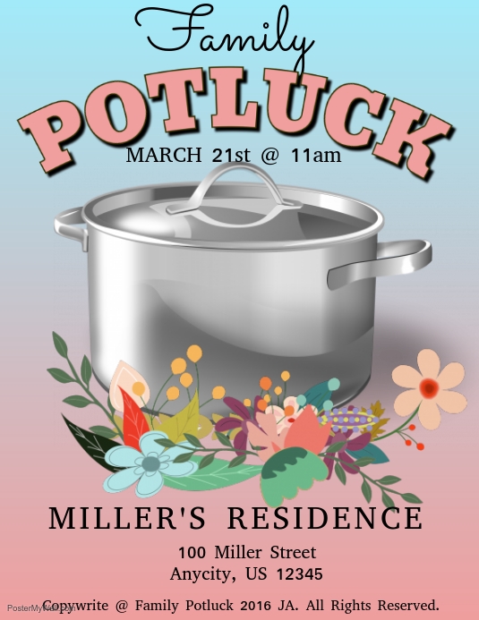 Family Potluck Template PosterMyWall