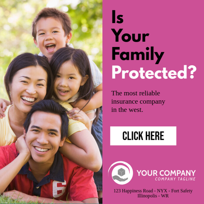 Family protection instagram ad template free | PosterMyWall