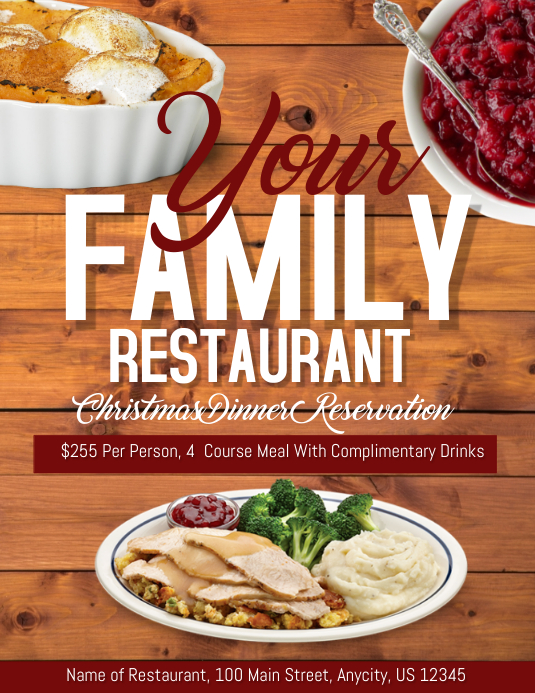 Family Restaurant Template | PosterMyWall