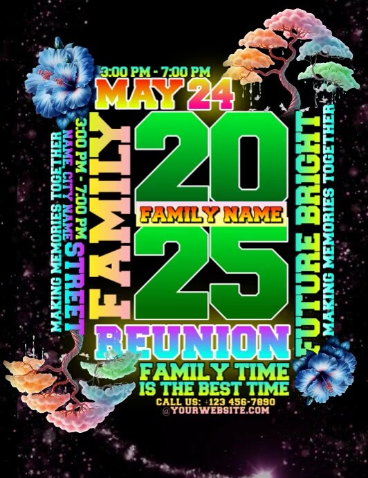 Family Reunion 2025: Making Memories Together Flyer (US Letter) template