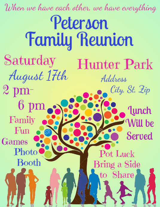 family Reunion Ulotka (US Letter) template