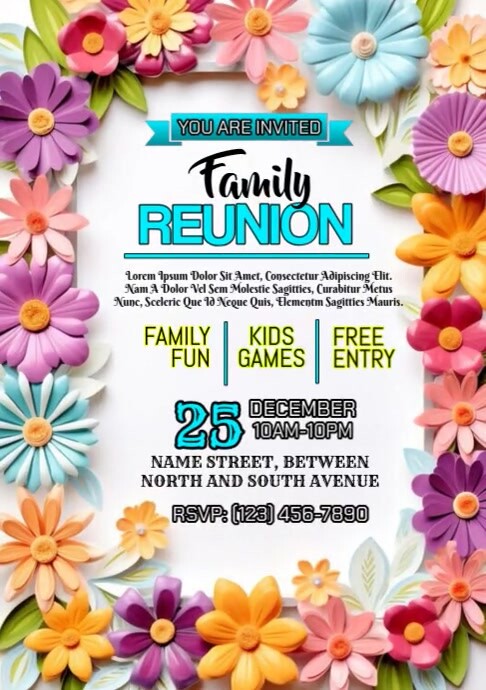 Family Reunion Template | PosterMyWall