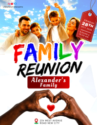 Blanco Family Reunion Invitation Pamflet Template