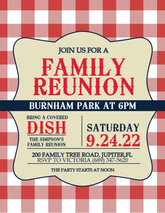 Family Reunion Flyer Template PosterMyWall