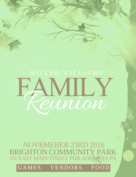 Family Reunion Program Samples