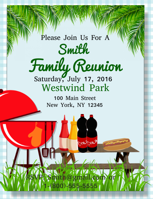 Family Reunion Flyers Examples