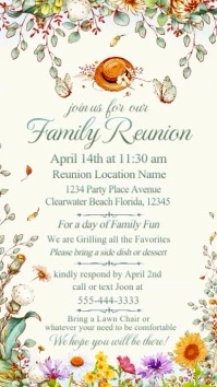 Spring Family Reunion Invitation Indaba yaku-Instagram template