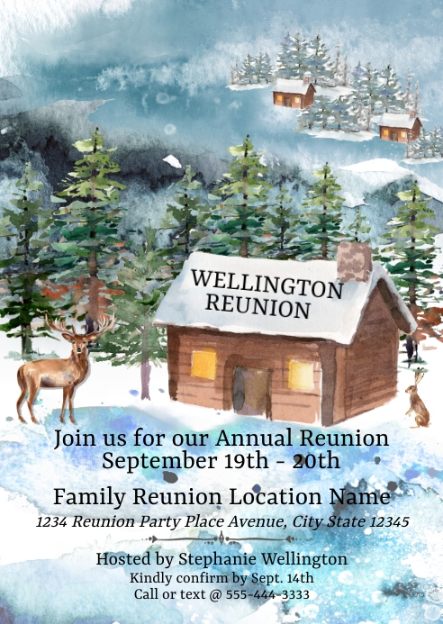 Family Reunion Invitation A6 template