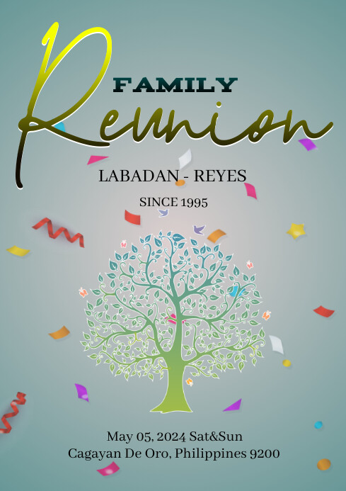 Family Reunion Template A4 | PosterMyWall
