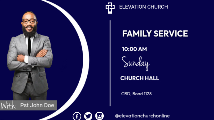 Family Service Digital Display Template | PosterMyWall