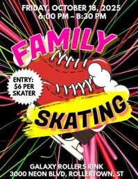 family skating night flyers template