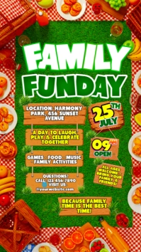 FAMILY SUMMER PICNIC FUNDAY Instagram Story template