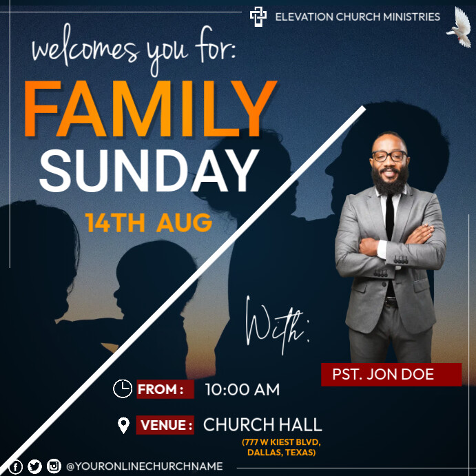 FAMILY SUNDAY (1) Instagram Post template