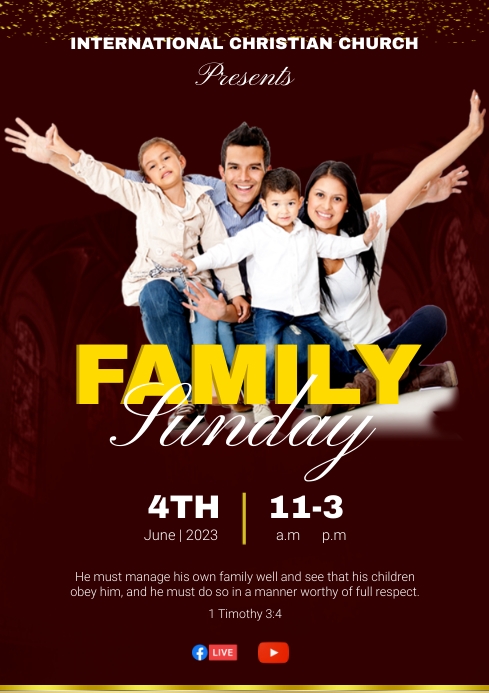 Family Sunday A3 template