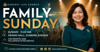 Hitam Family Sunday Church Event Imagen Compartida en Facebook Template