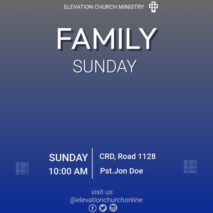 FAMILY SUNDAY Instagram Post template